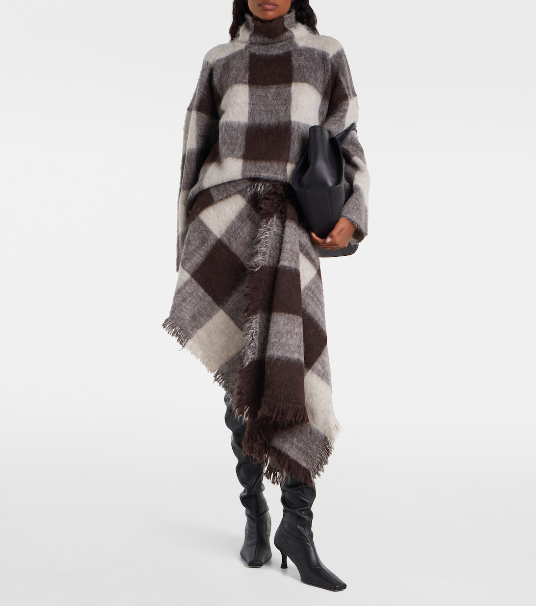 Kai checked alpaca and wool-blend miniskirt | Proenza Schouler