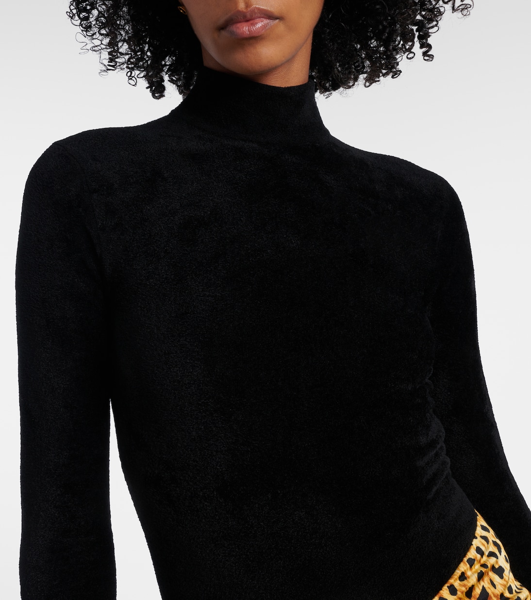 Chenille turtleneck bodysuit | Versace