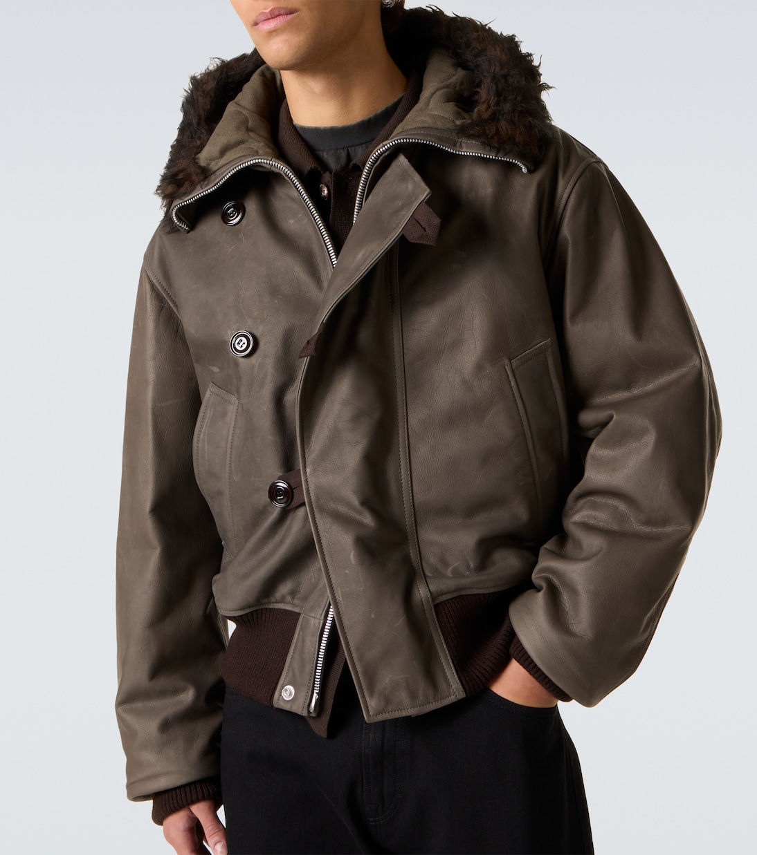 Chaqueta Compel de piel con borrego | Our Legacy