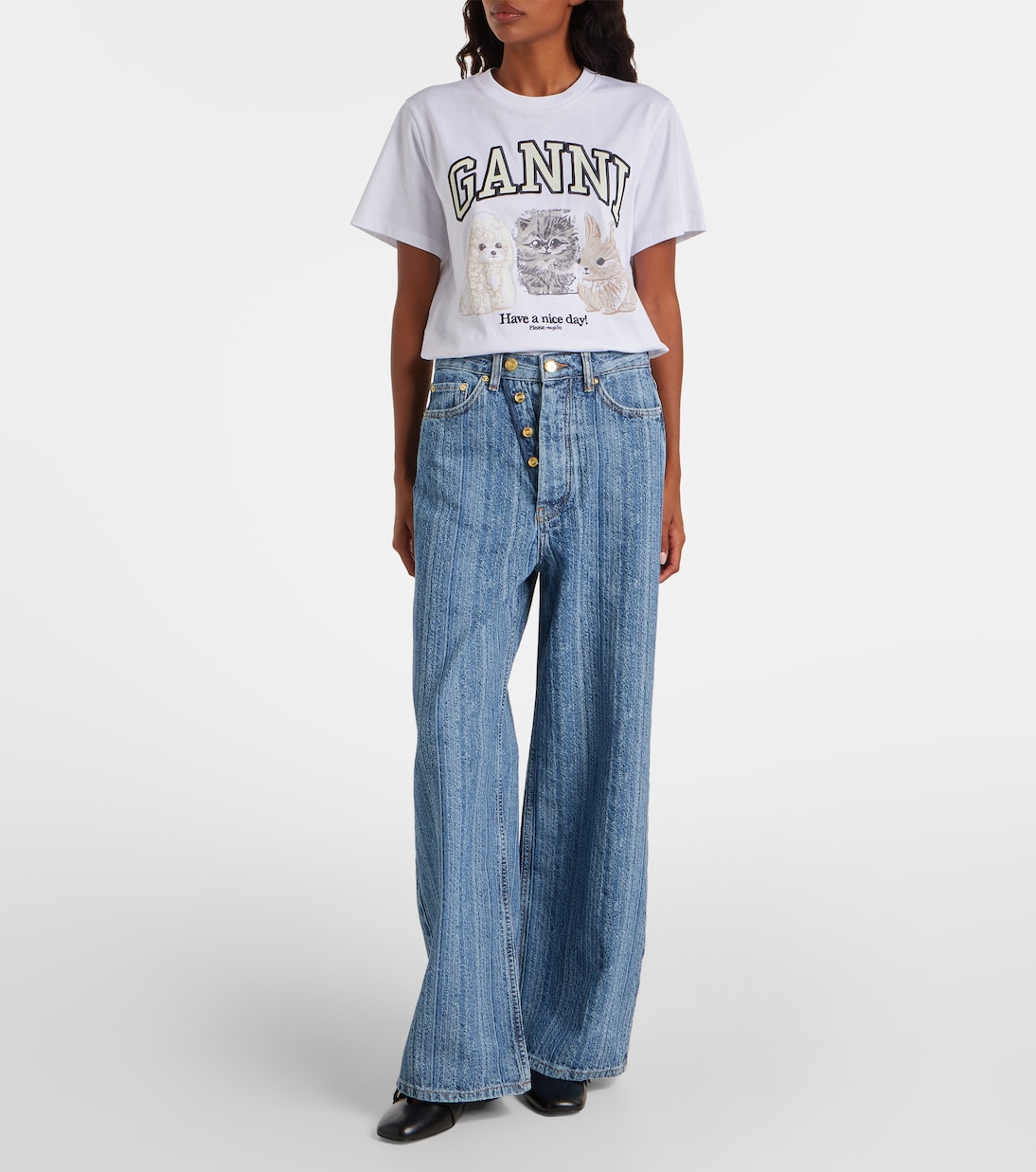 Wide-Leg Jeans | Ganni