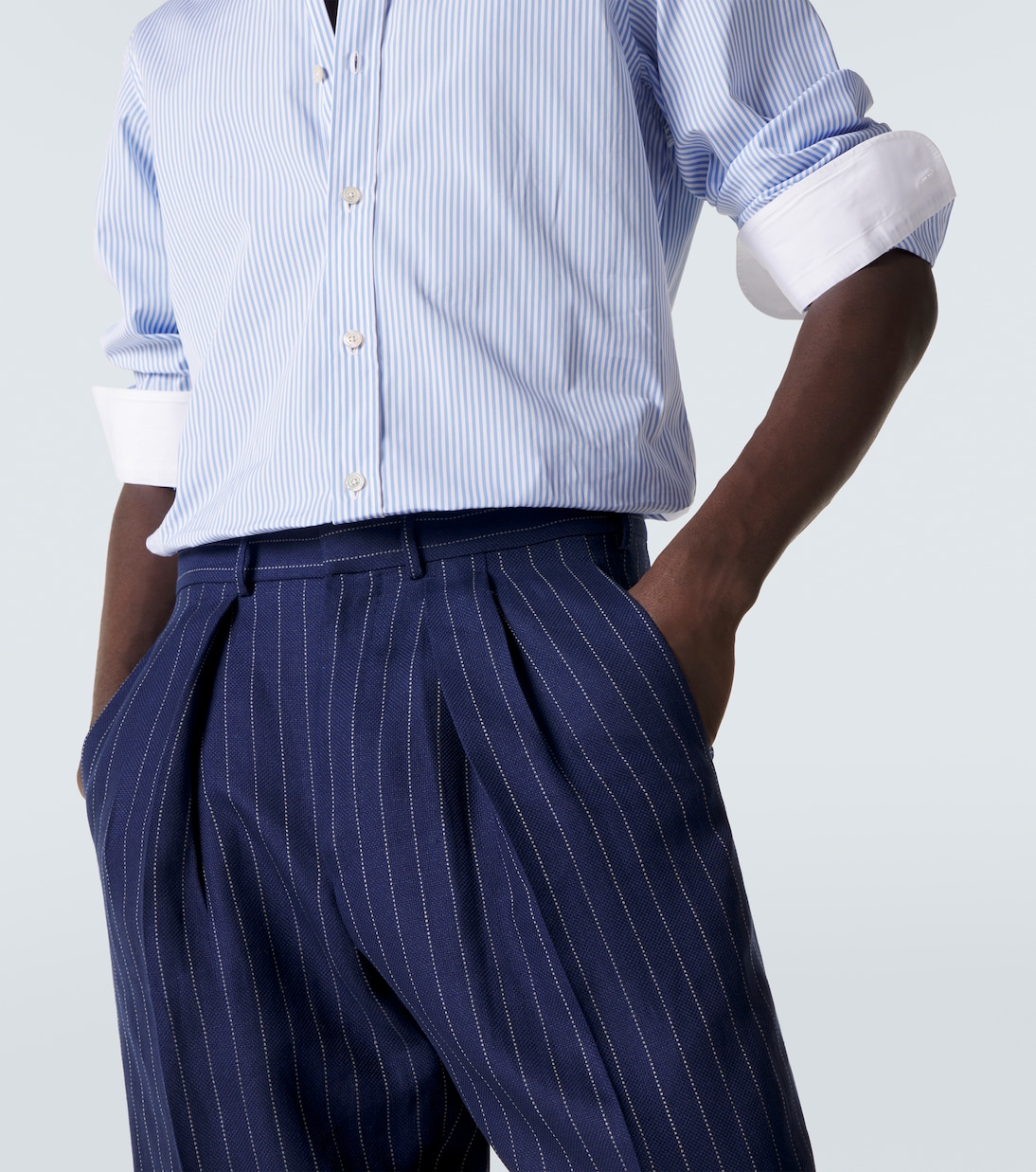 Wool, linen, and silk straight pants | Tom Ford