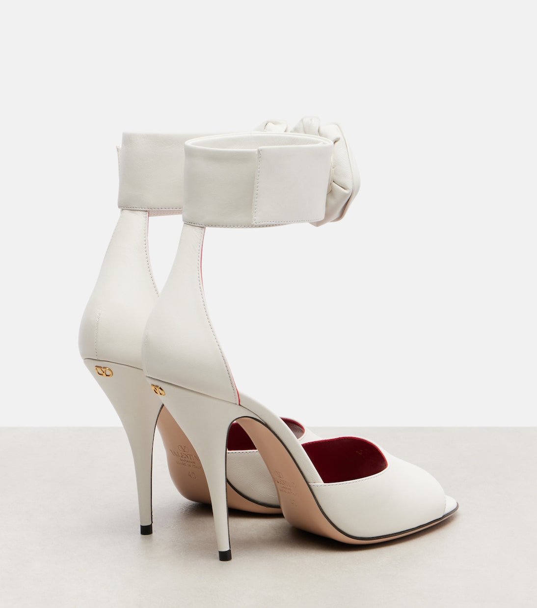 Sandali Drip Rose 105 in pelle con cristalli | Valentino Garavani