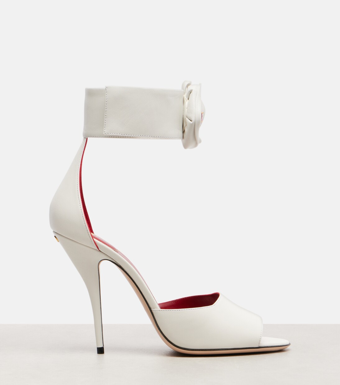 Sandali Drip Rose 105 in pelle con cristalli | Valentino Garavani
