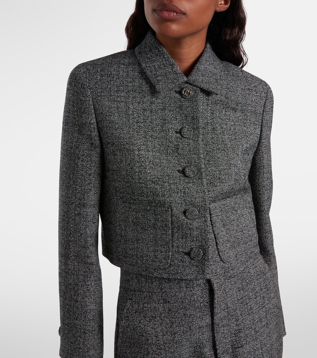 Cropped-Jacke aus Wolle  | Gucci