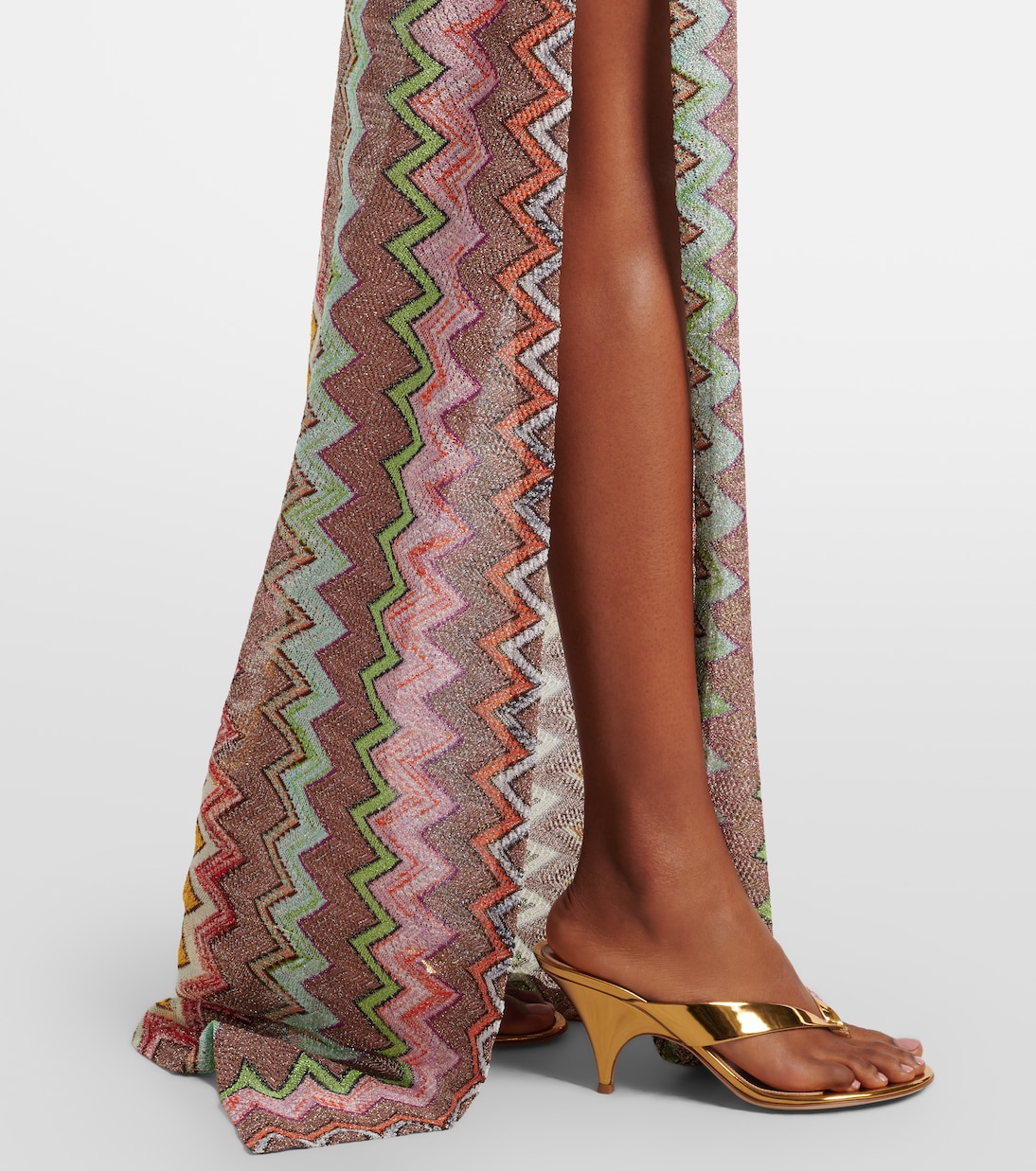 Zigzag lamé wrap skirt | Missoni
