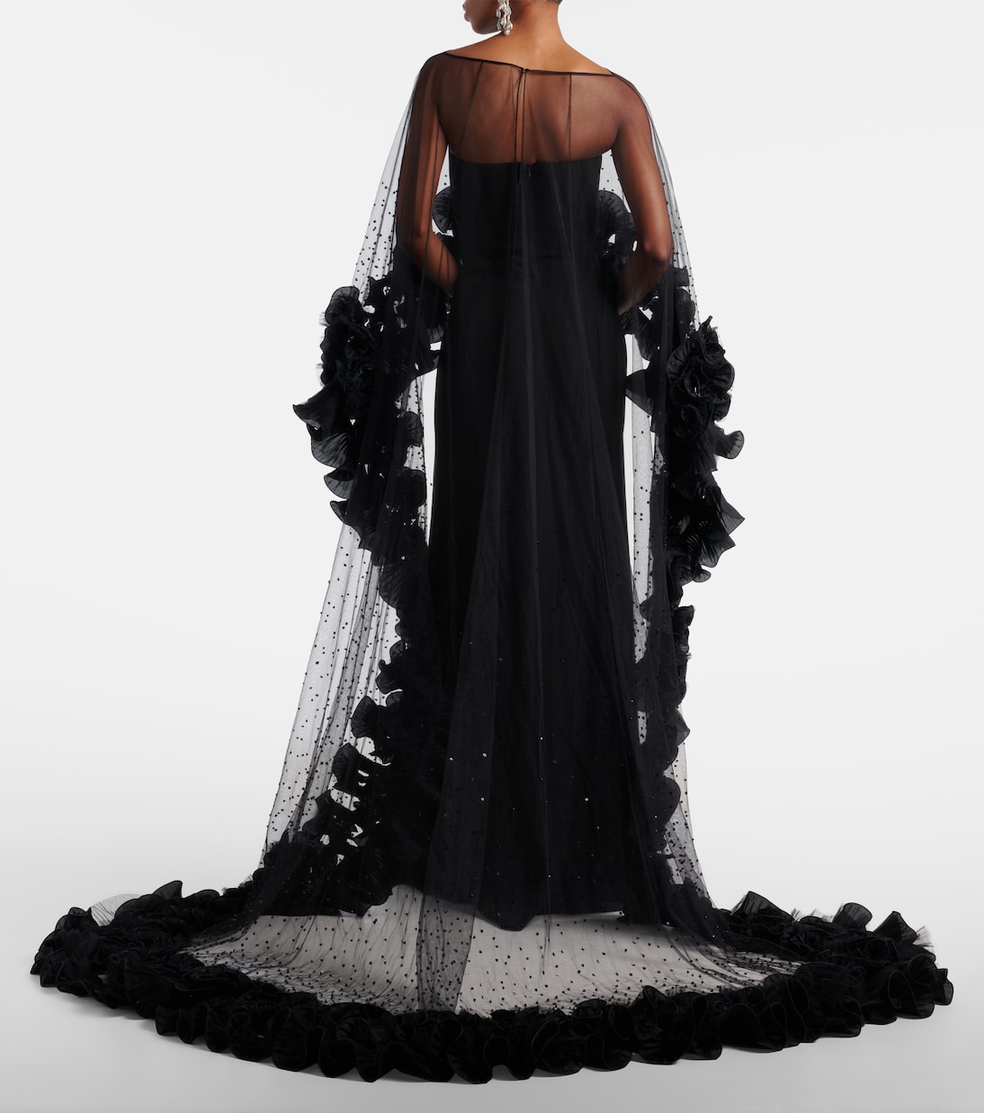 Ruffled caped gown | Jenny Packham