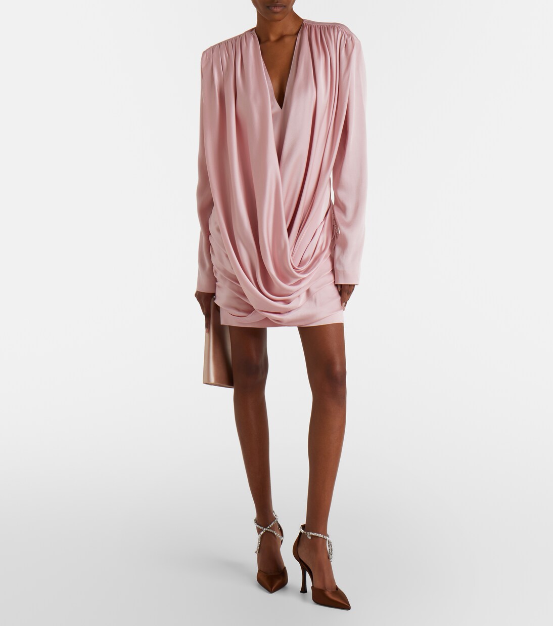 Stevie 100 crystal-embellished satin pumps | Jimmy Choo