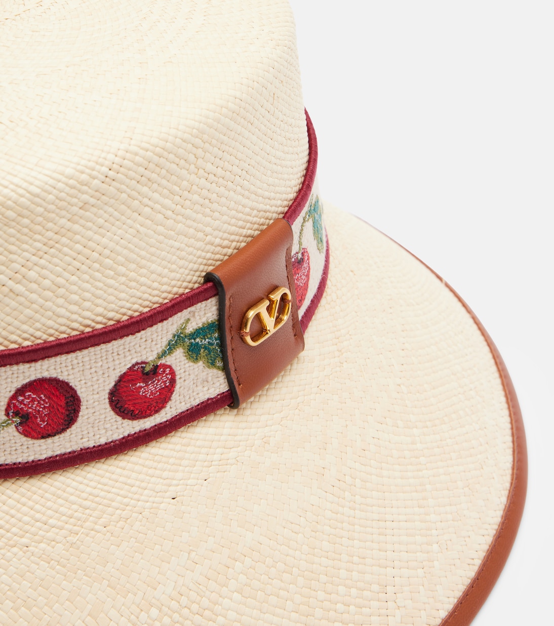 Cherryfic straw bucket hat | Valentino