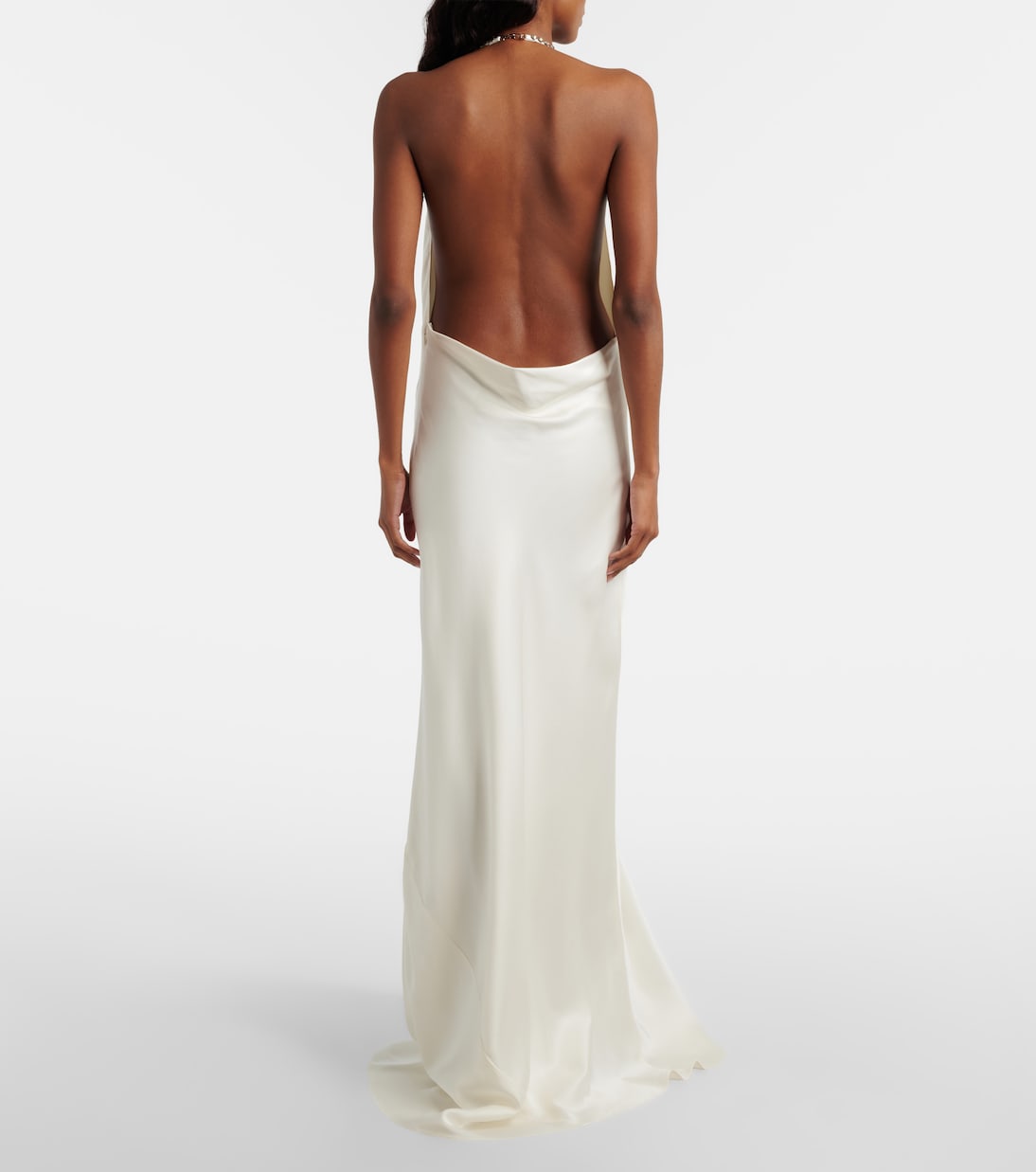 Crystal-embellished satin gown | Stella McCartney