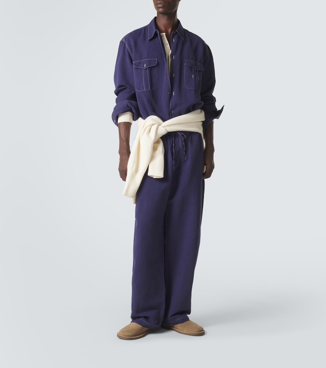 Sonny cotton and linen wide-leg pants | Studio Nicholson
