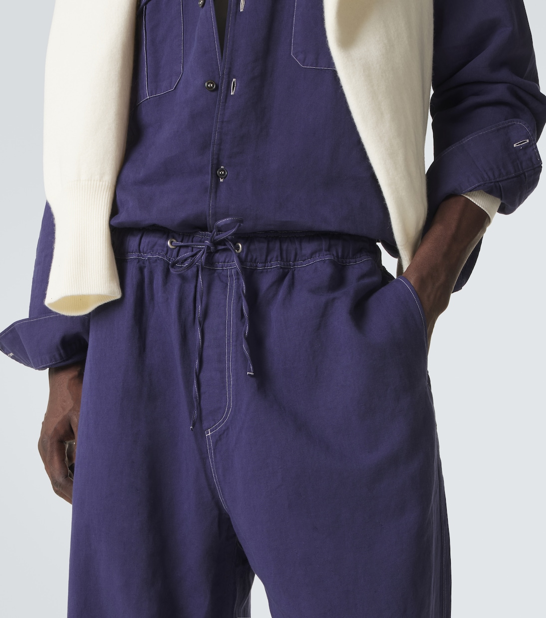 Sonny cotton and linen wide-leg pants | Studio Nicholson