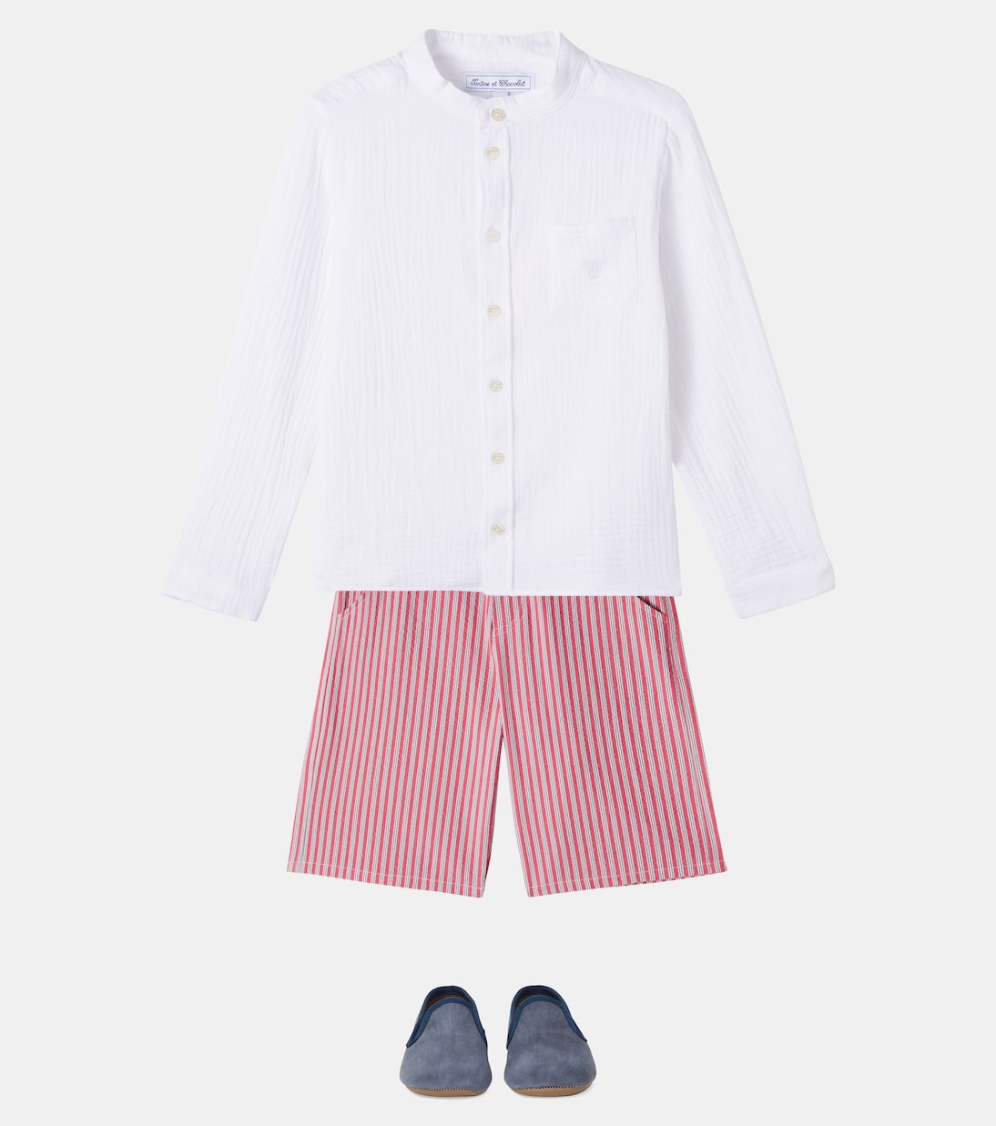 Short rayé en coton | Tartine et Chocolat