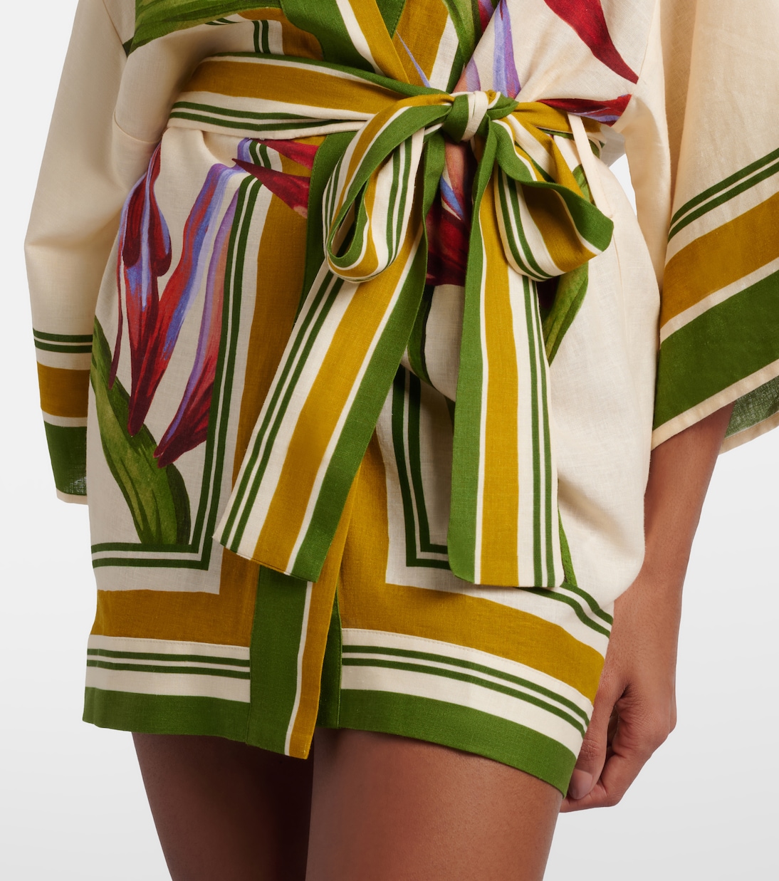 Strilitizia floral linen-blend kaftan | Farm Rio