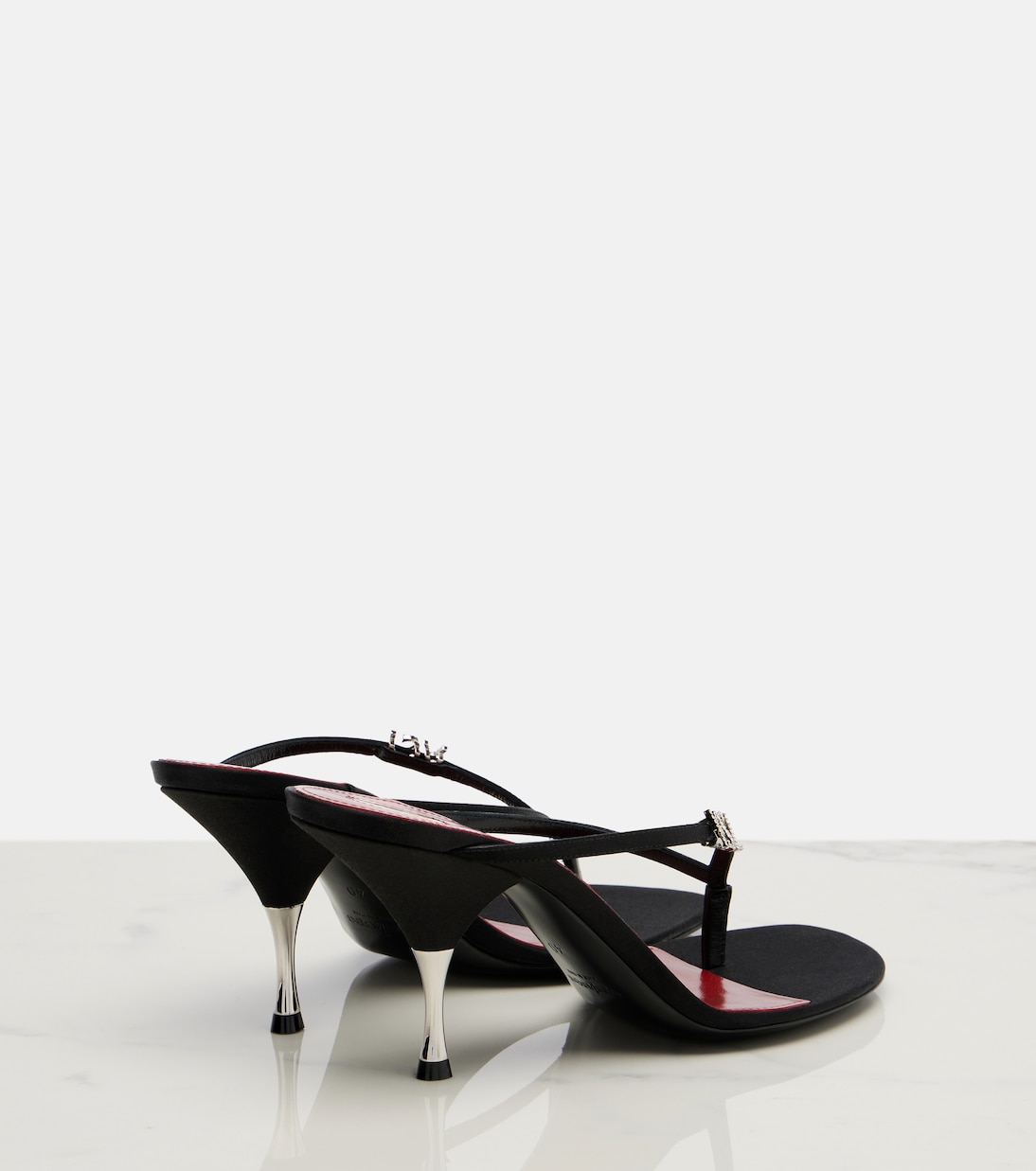 Jerry crêpe satin thong sandals | Saint Laurent