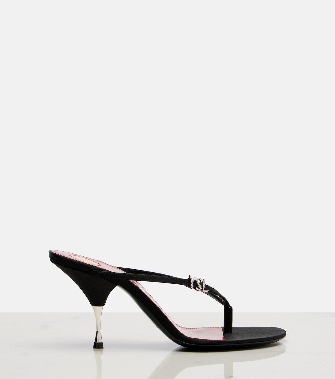 Jerry crêpe satin thong sandals | Saint Laurent