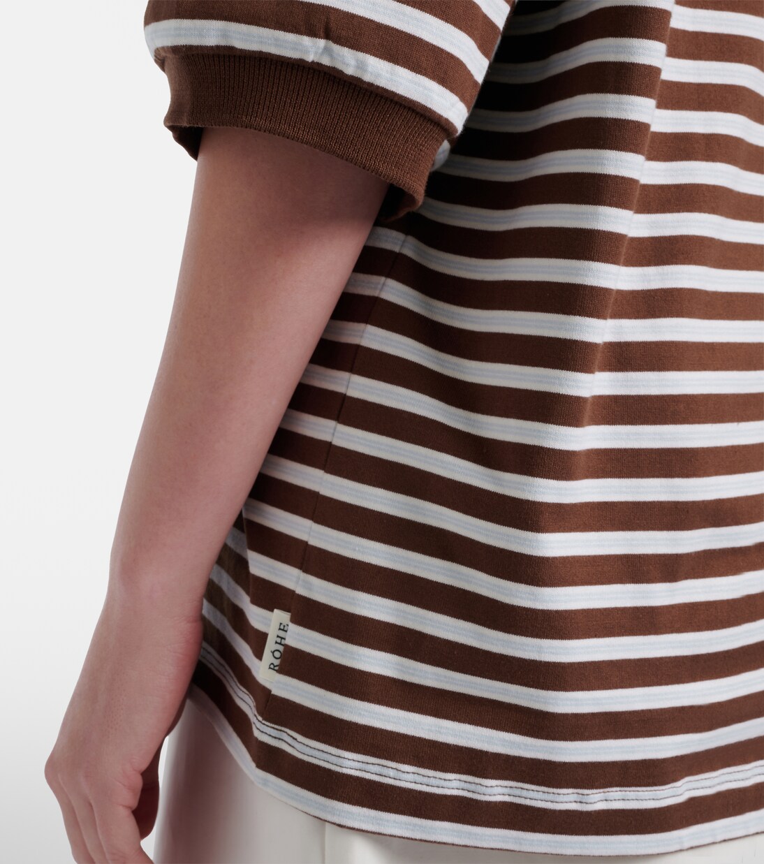 Polo oversize rayé en coton | Róhe