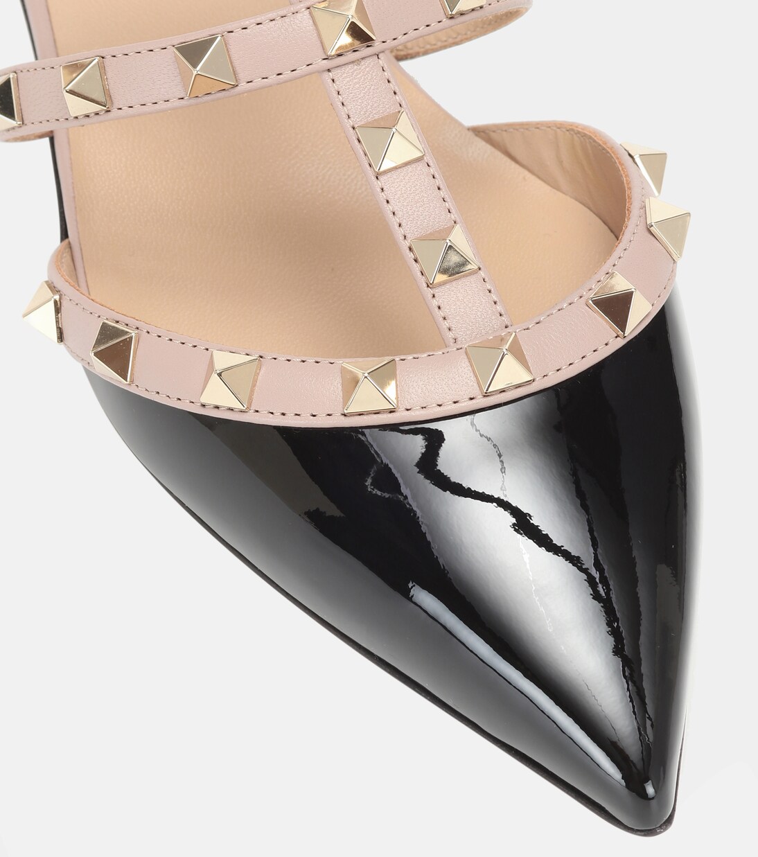 Valentino Garavani Rockstud patent leather slippers | Valentino Garavani