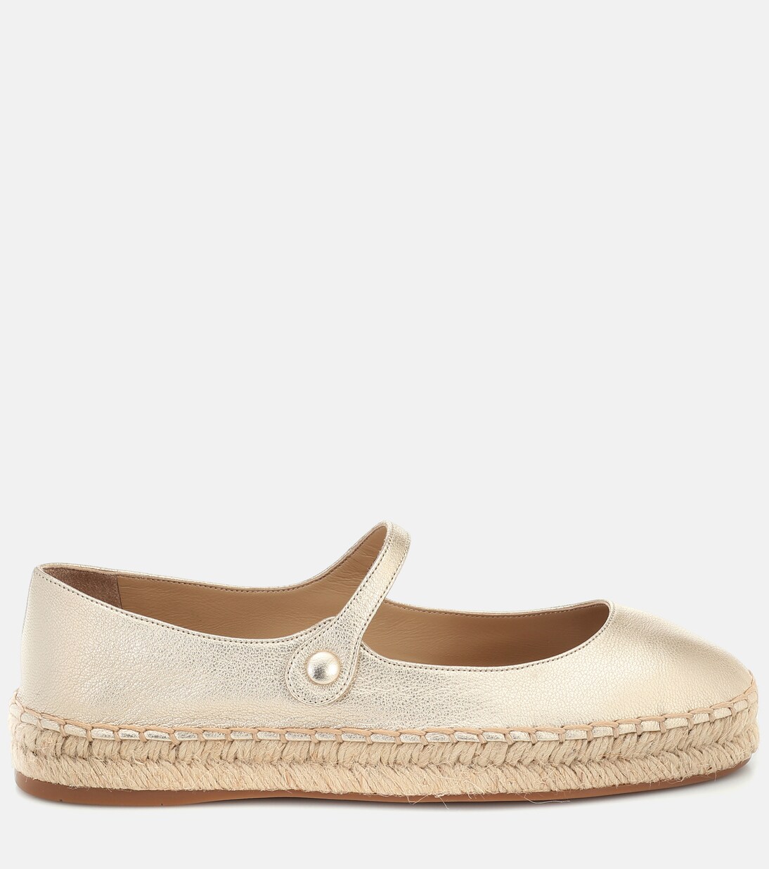Espadrilles aus Metallic-Leder | Prada