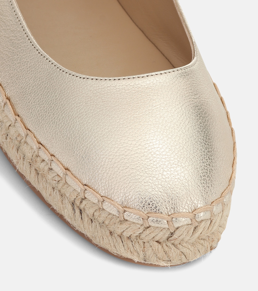 Espadrilles aus Metallic-Leder | Prada