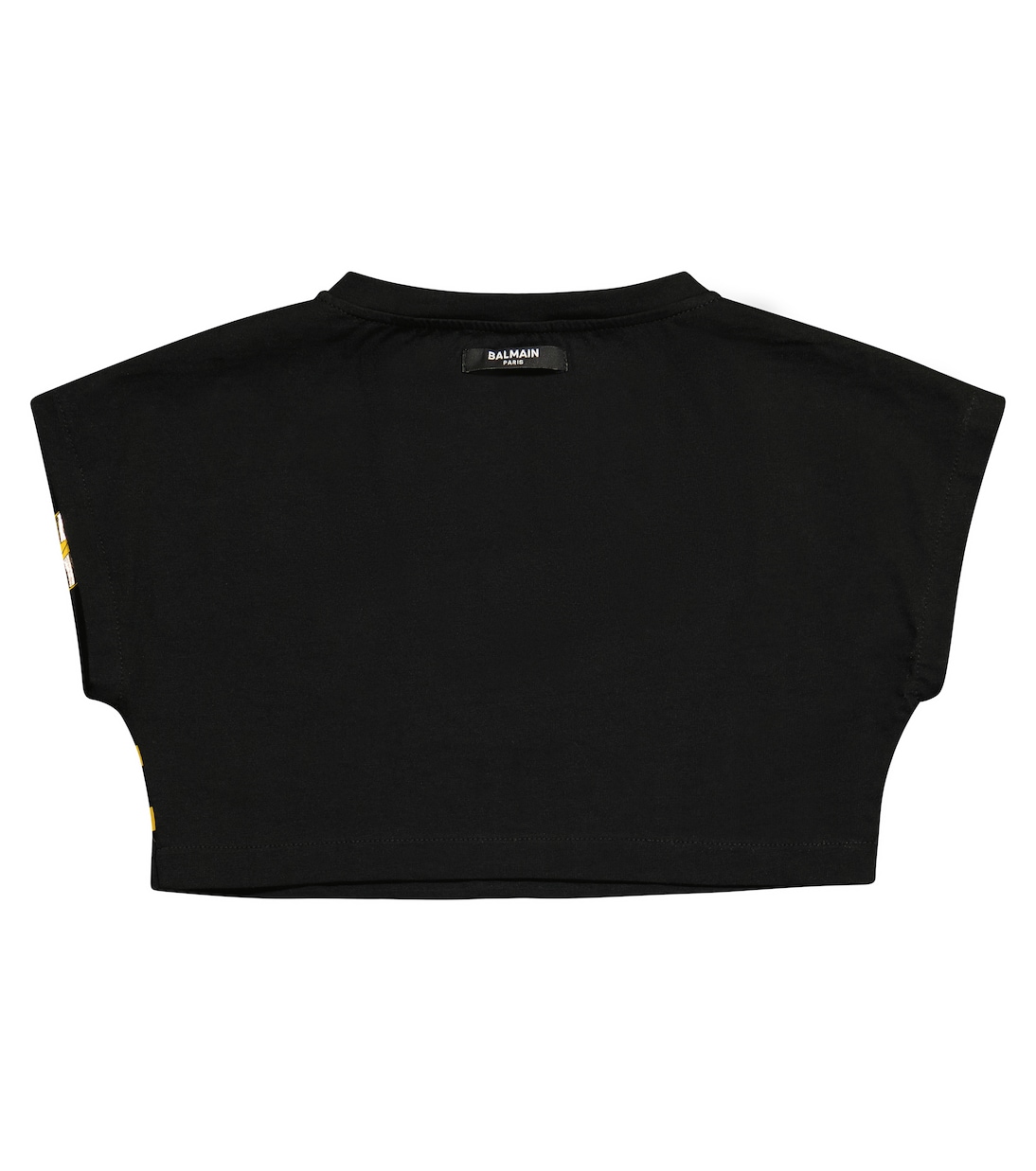 Camiseta cropped de algodón | Balmain Kids