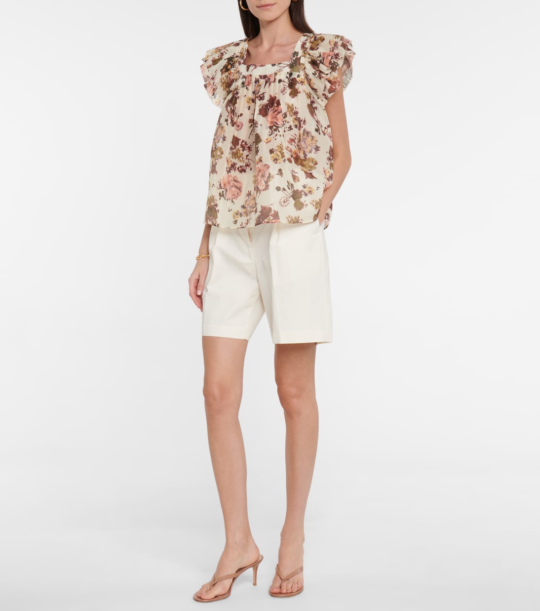 Bedrucktes Top Kiki aus Organza | Ulla Johnson