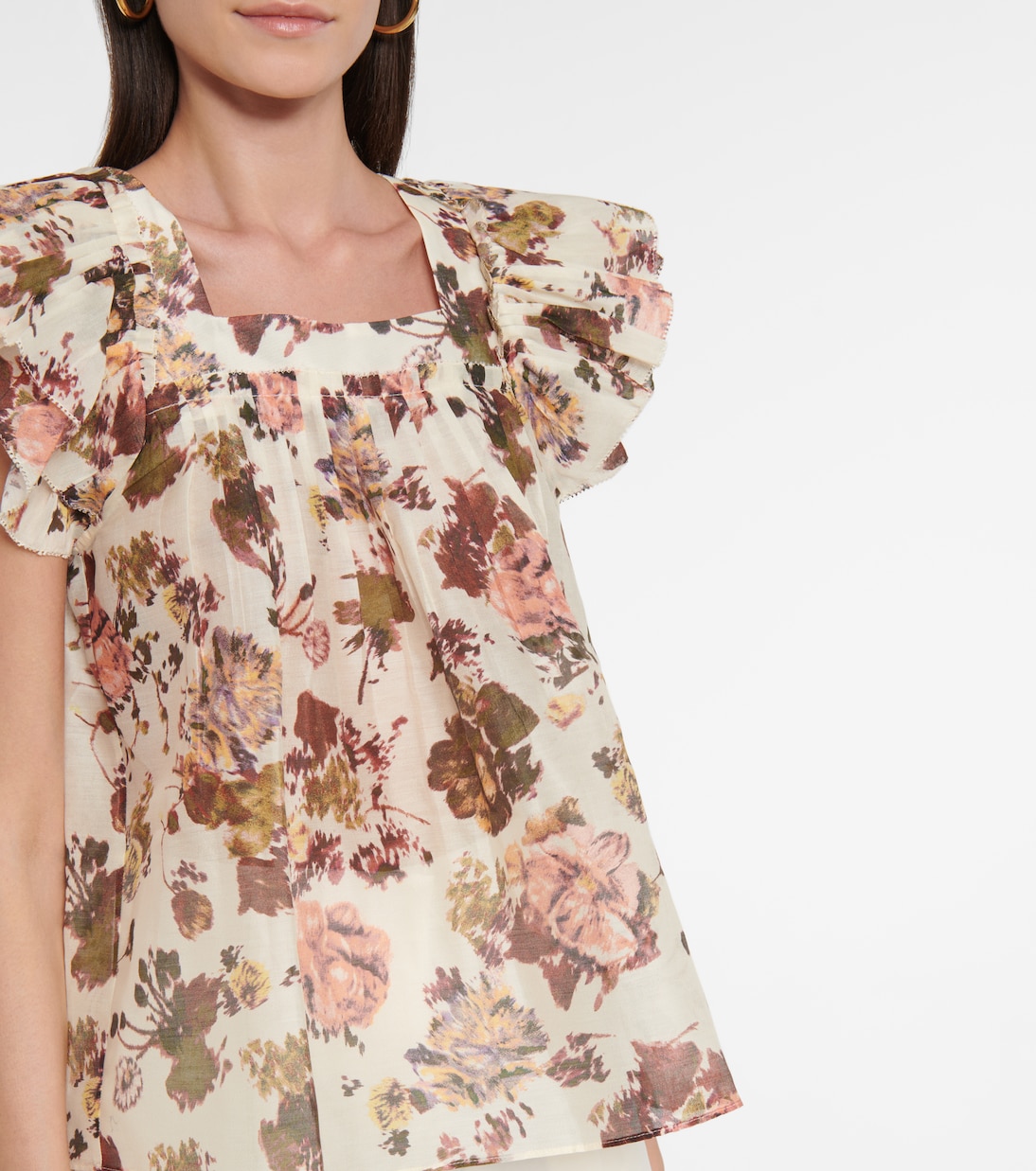 Bedrucktes Top Kiki aus Organza | Ulla Johnson