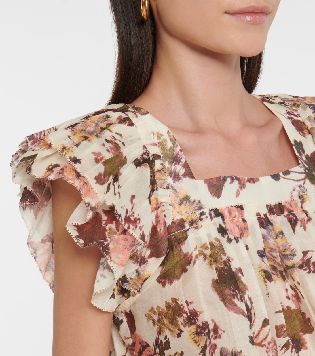 Bedrucktes Top Kiki aus Organza | Ulla Johnson