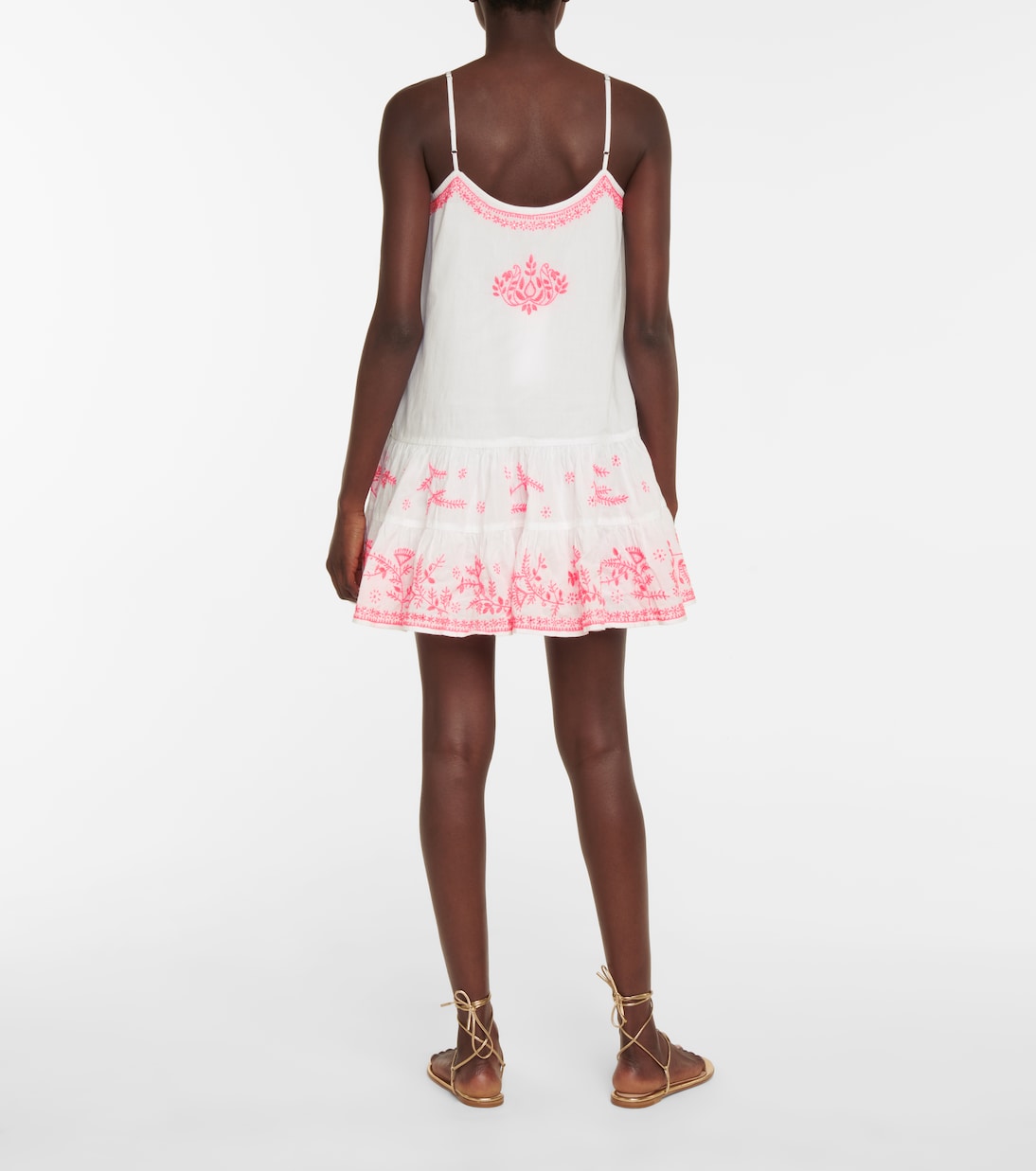 Vestido corto de algodón bordado | Juliet Dunn