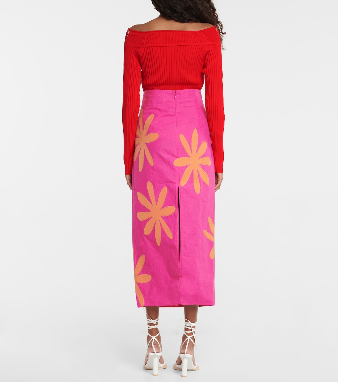 La Jupe Chouchou linen midi skirt | Jacquemus