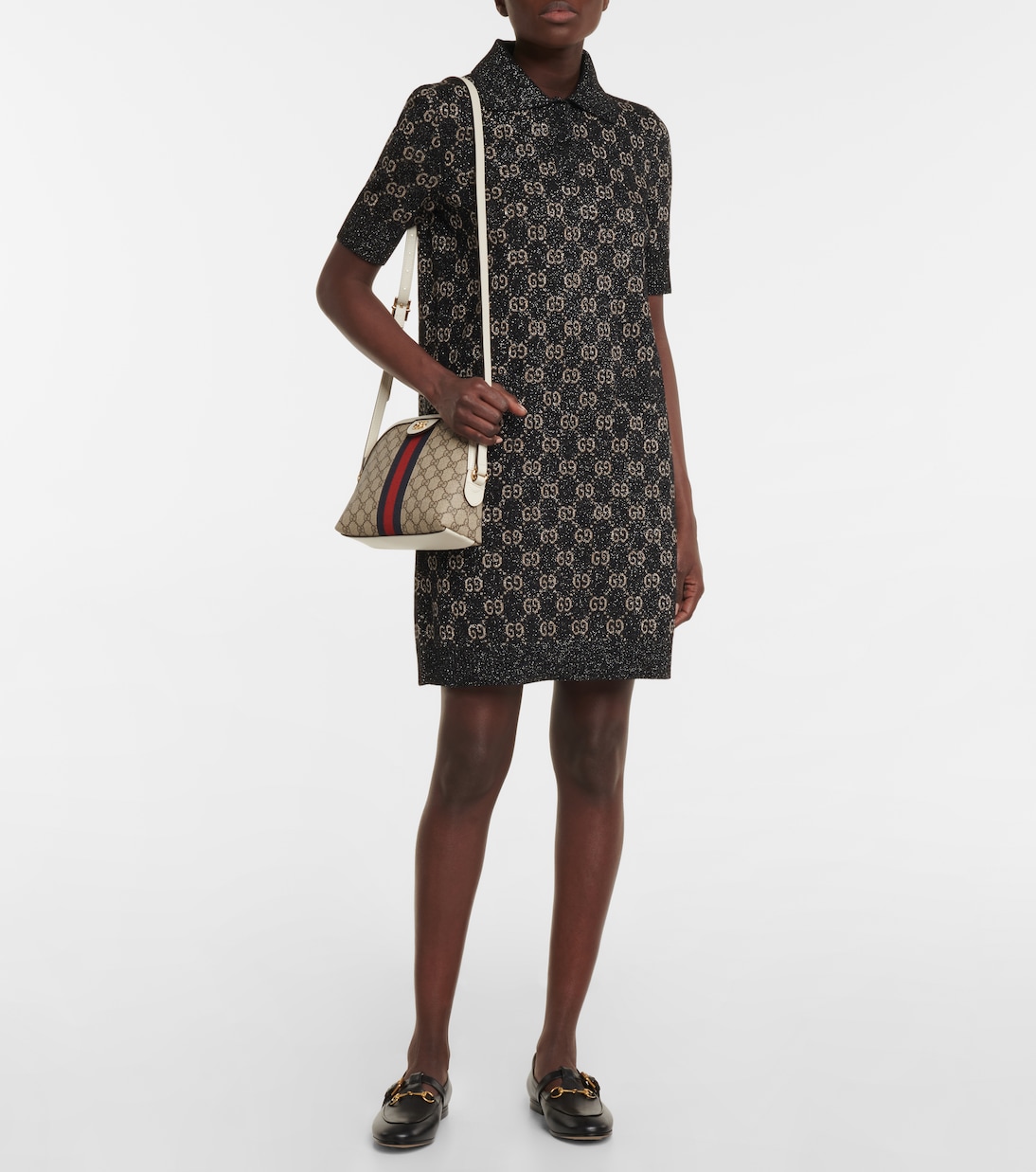 Vestido corto GG en jacquard | Gucci
