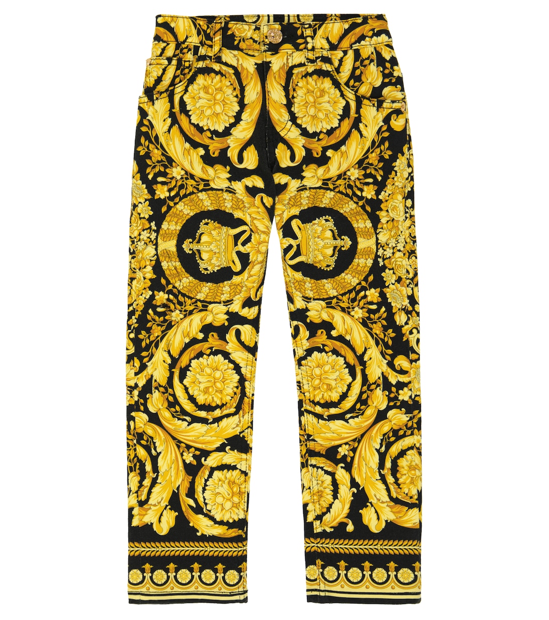 Barocco cotton-blend jeans | Versace Kids