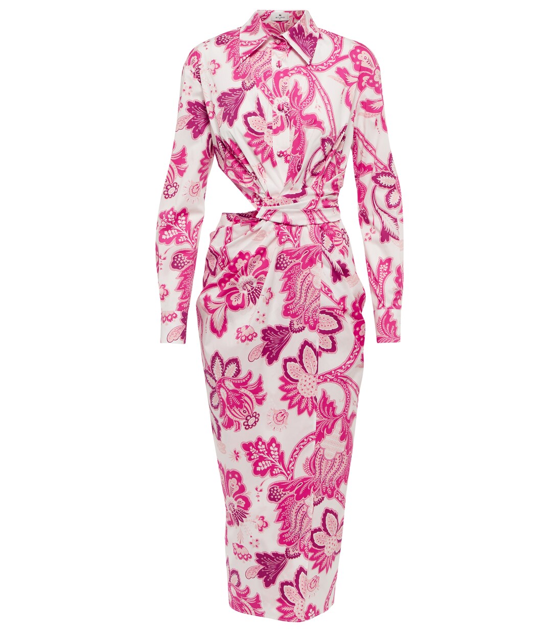 Floral cotton-blend midi dress | Etro