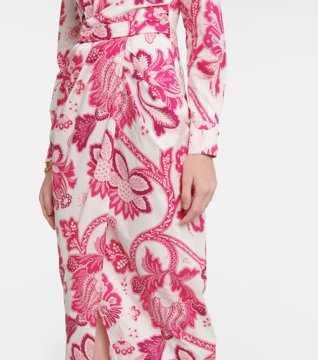 Floral cotton-blend midi dress | Etro