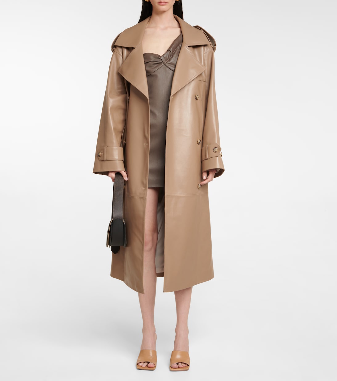 Saint Pierre leather minidress | The Mannei