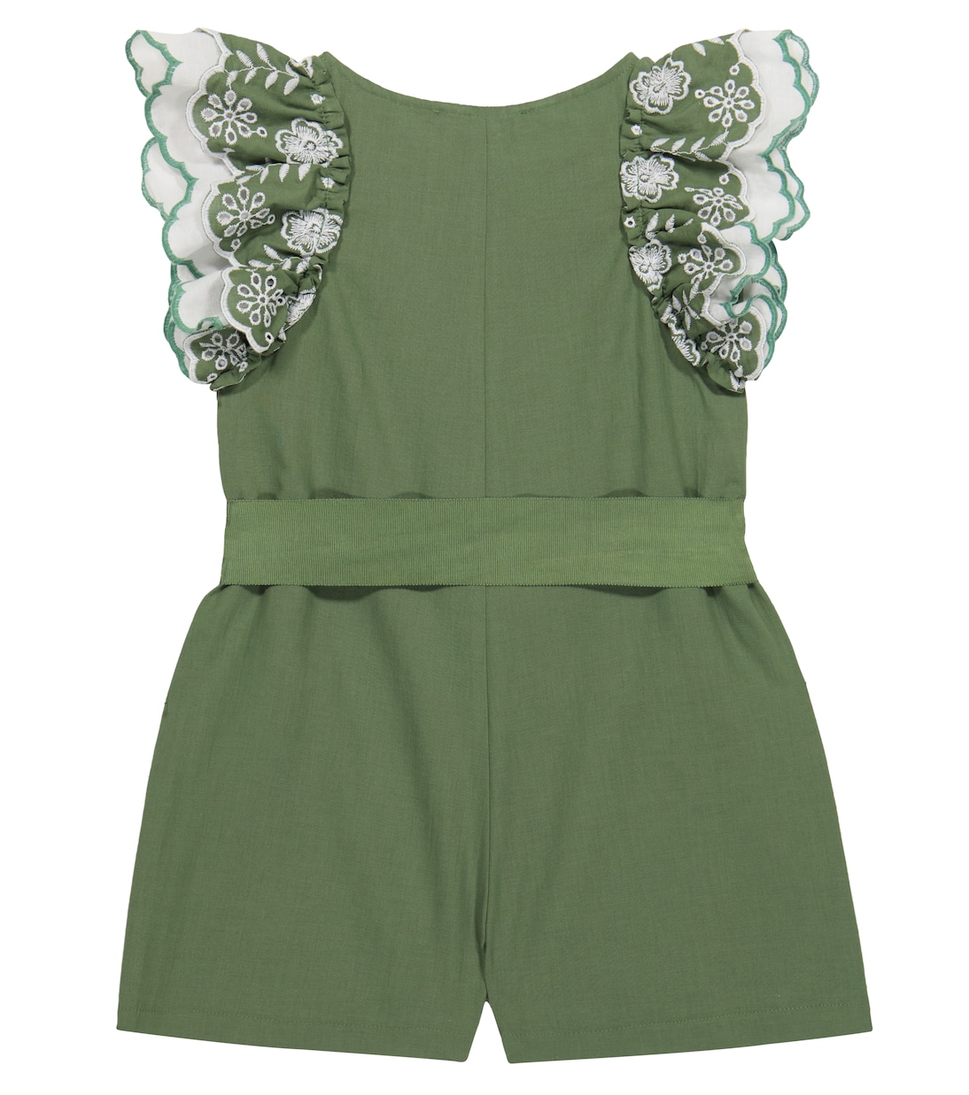 Playsuit aus Baumwolle und Lochspitze | Monnalisa