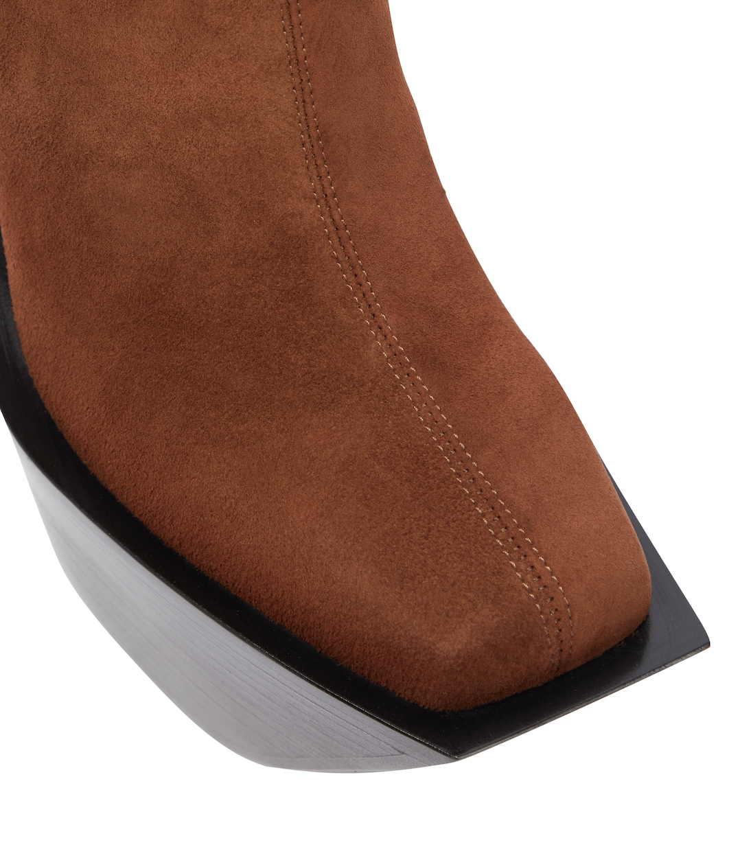 Suede platform ankle boots | Peter Do