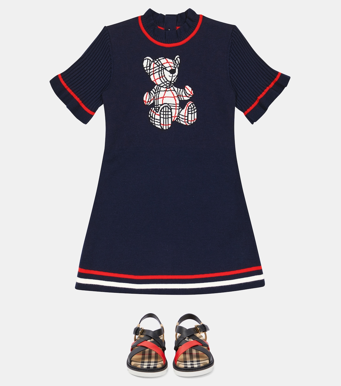 Intarsia wool-blend dress | Burberry Kids
