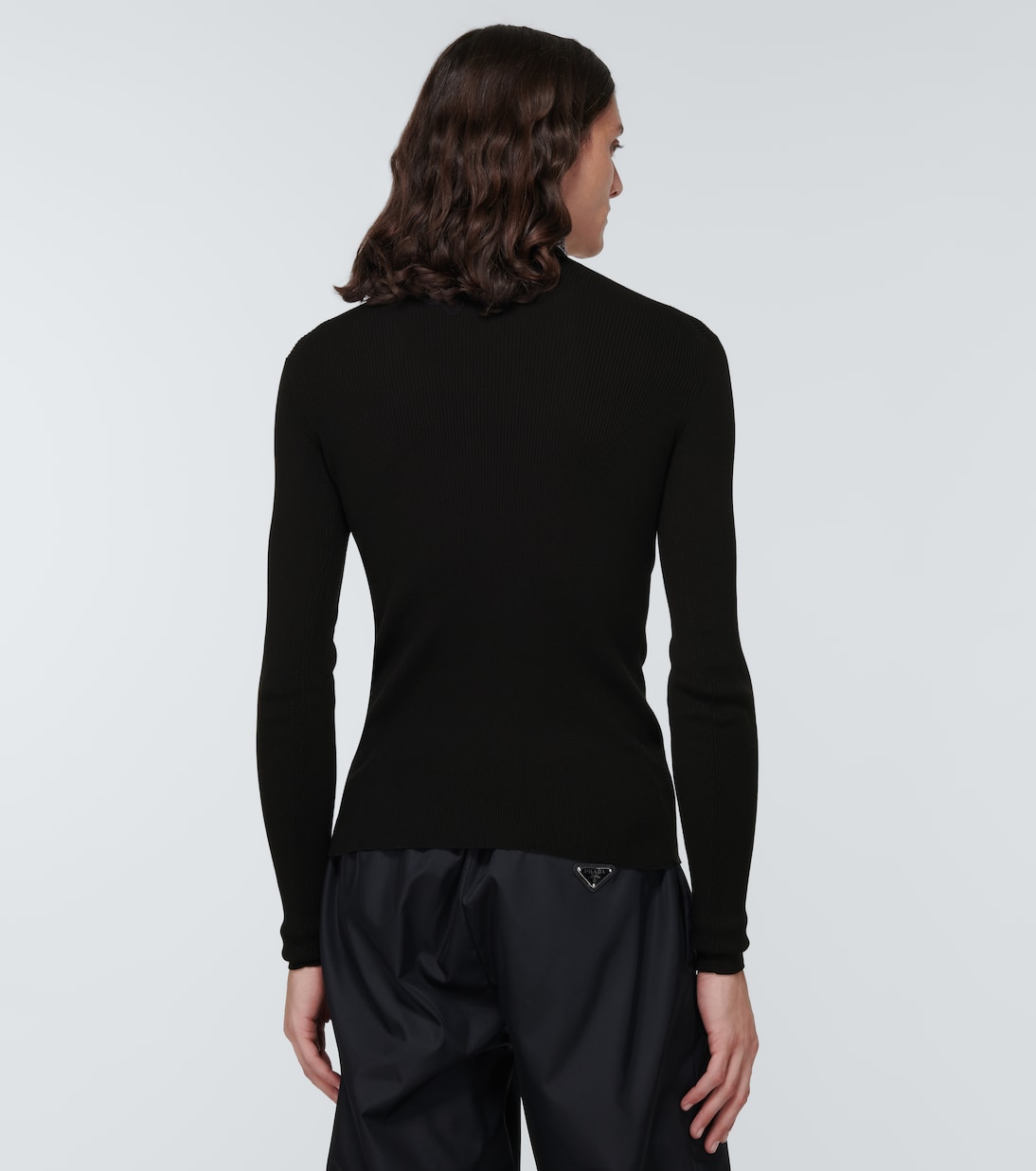 Pull à col roulé en coton mélangé | Prada