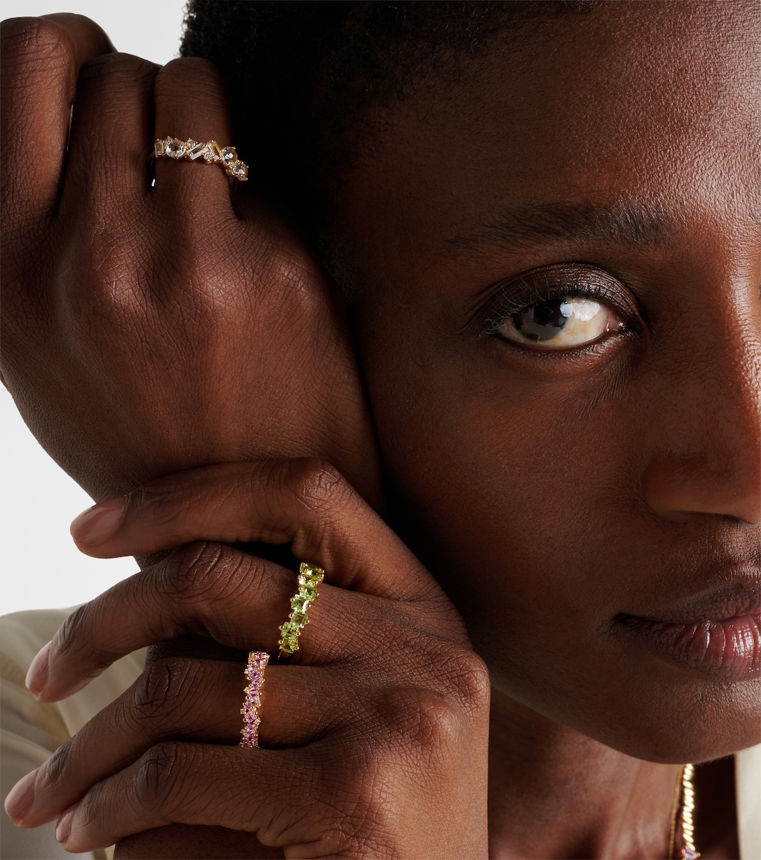 Cierra 14kt gold ring with peridots | Suzanne Kalan