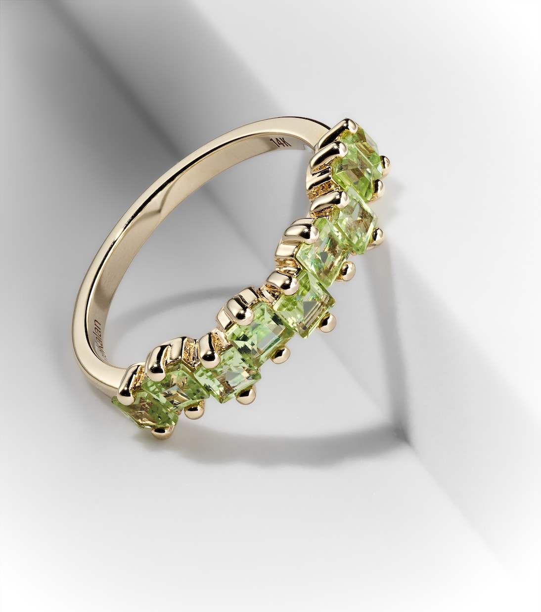 Cierra 14kt gold ring with peridots | Suzanne Kalan