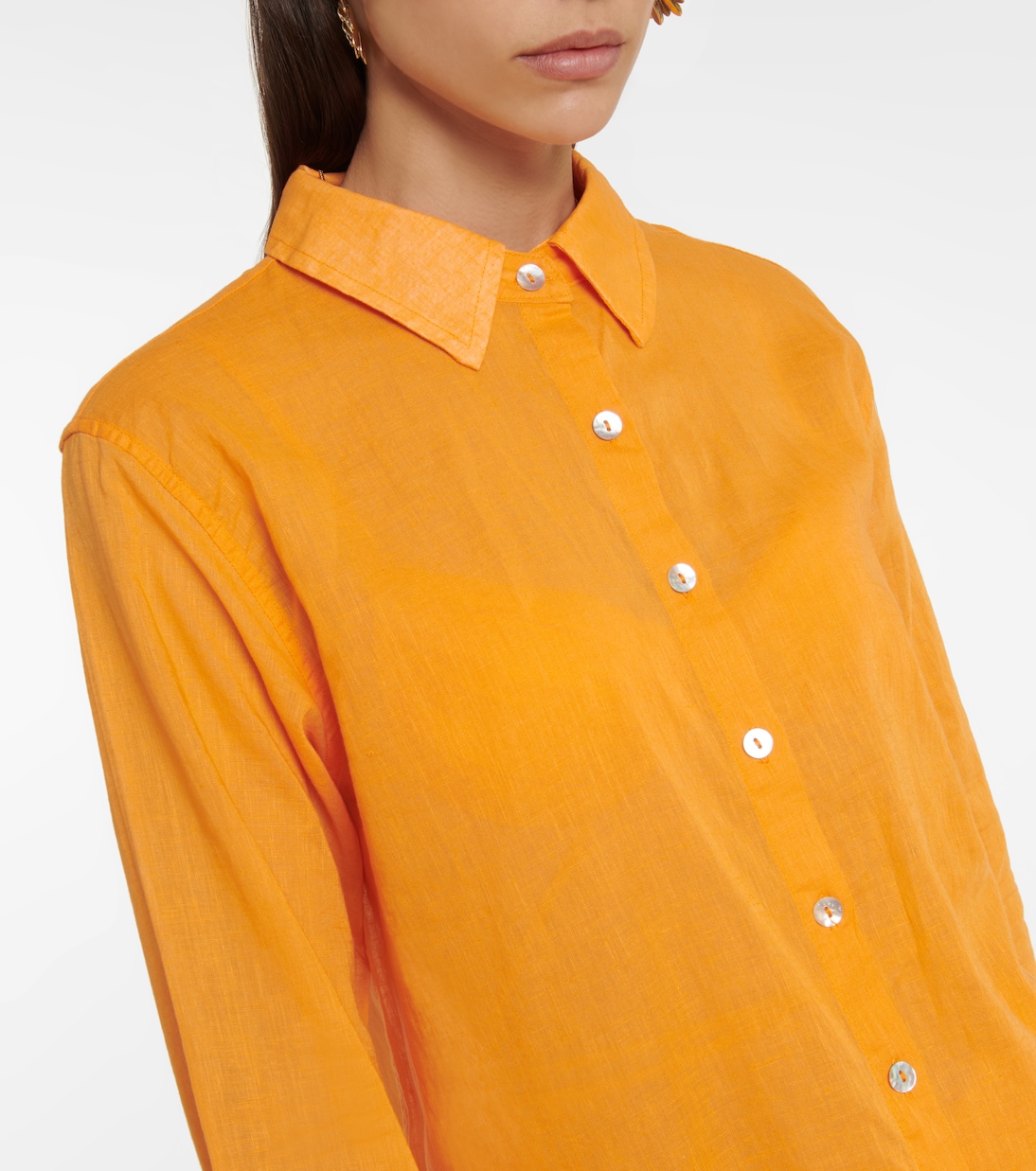 Camisa de algodón y lino | Bananhot