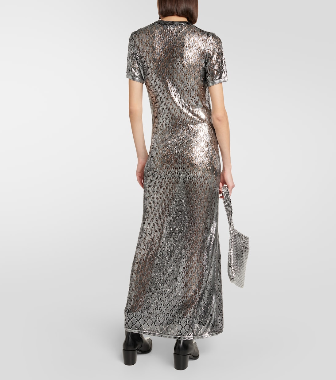 Metallic knit maxi dress | Rabanne