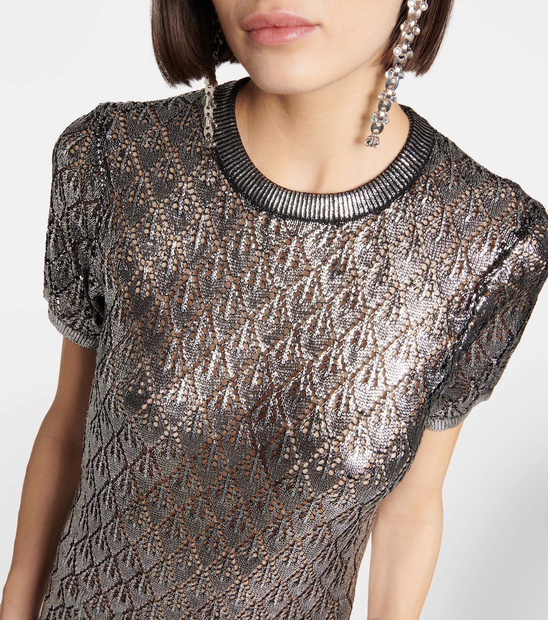 Metallic knit maxi dress | Rabanne