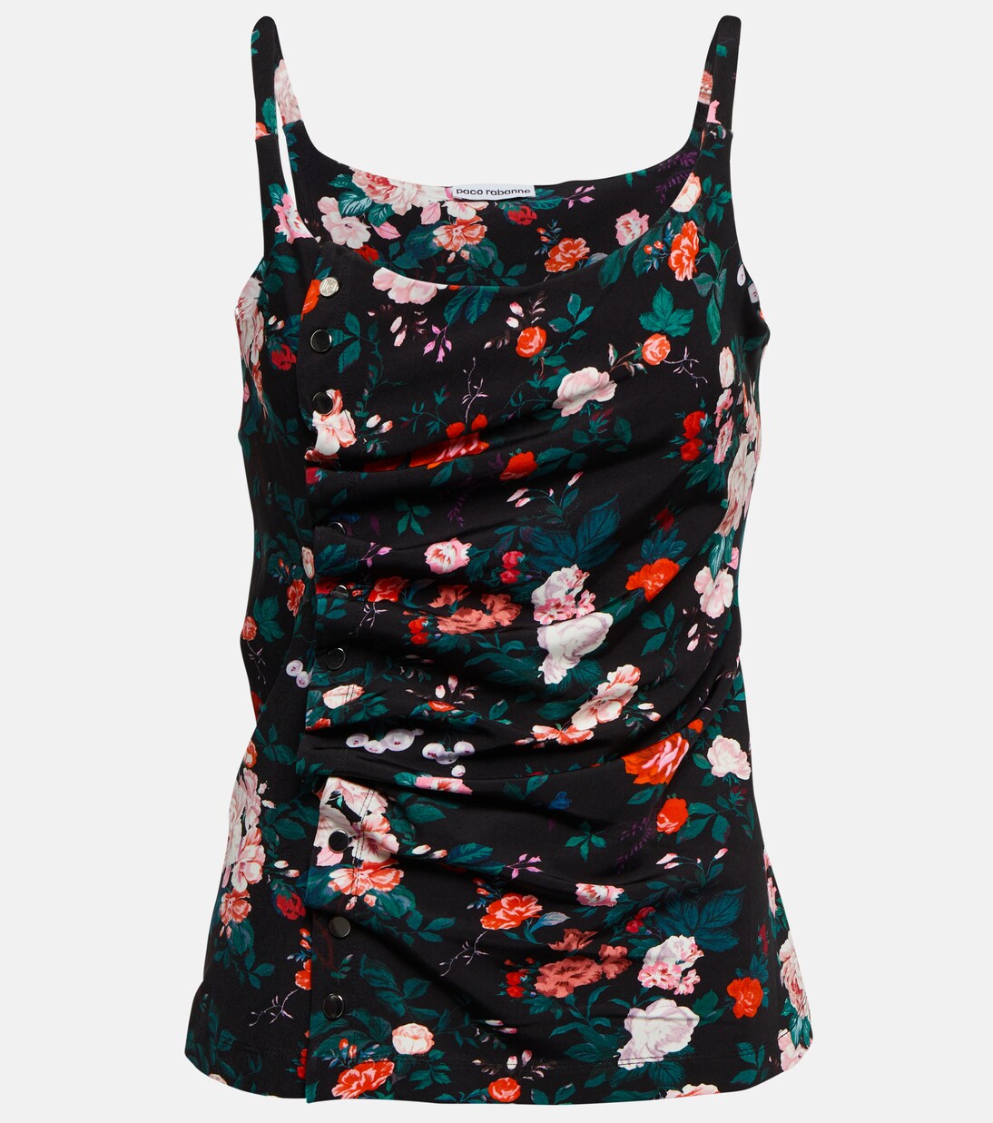 Top froncé à fleurs | Rabanne