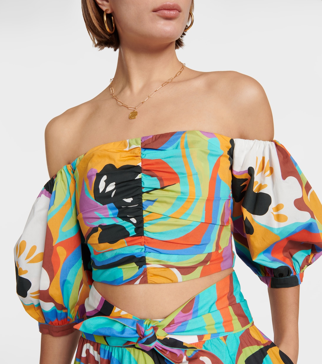 Top cropped con scollo bardot | Etro