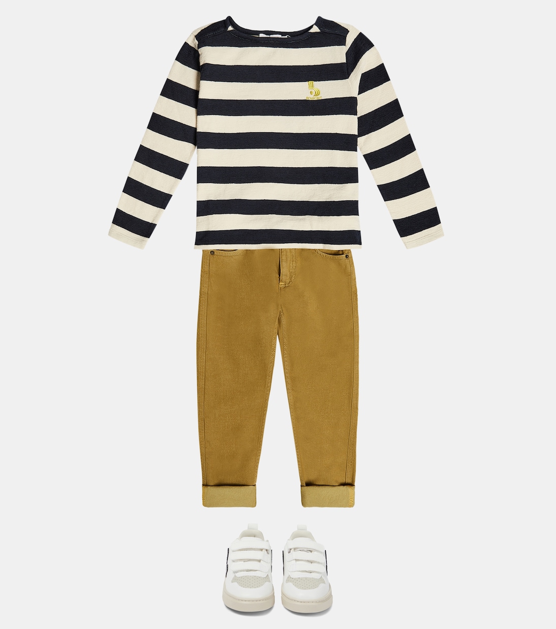 T-shirt Baudelaire in cotone a righe | Bonpoint