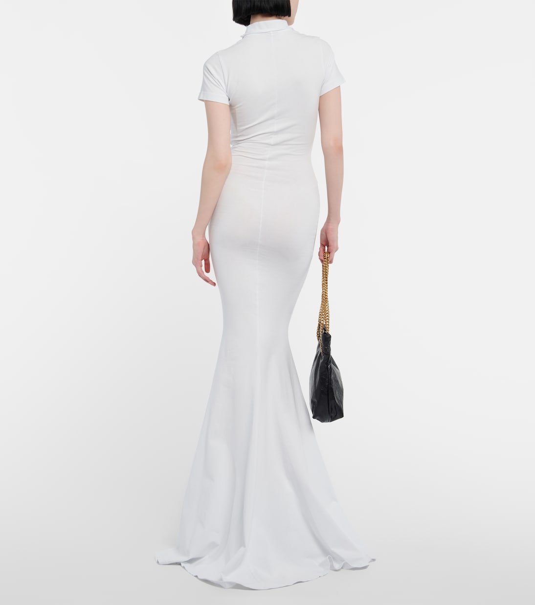 Vestido Maxi de Algodón Mezclado Balenciaga para Jóvenes Modernos