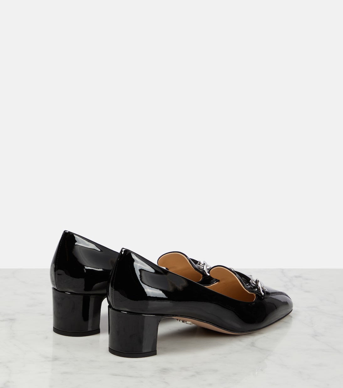 Verzierte Pumps aus Lackleder | Prada