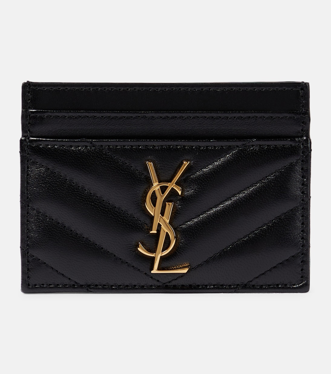 Portafoglio in pelle Saint Laurent Cassandre con effetto trapuntato, stile giovane e moderno