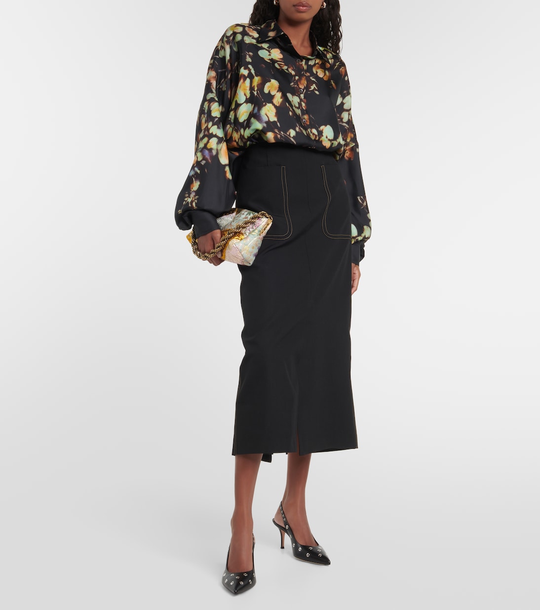 Verzierte Slingback-Pumps Lydia aus Leder | Gianvito Rossi